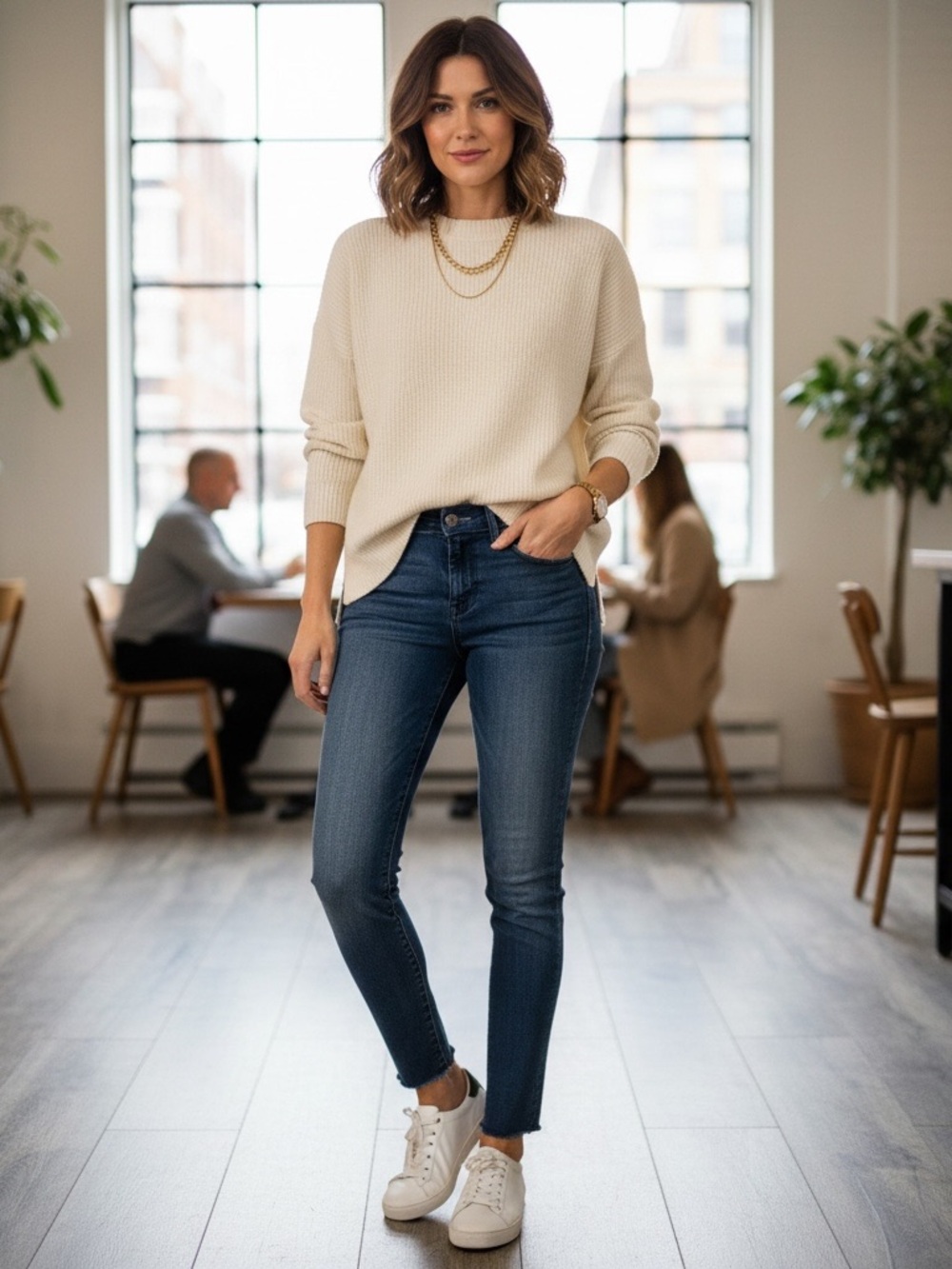 • Mother • The Looker Ankle Fray Slim High-Rise Women's Jeans in Dark Blue 25